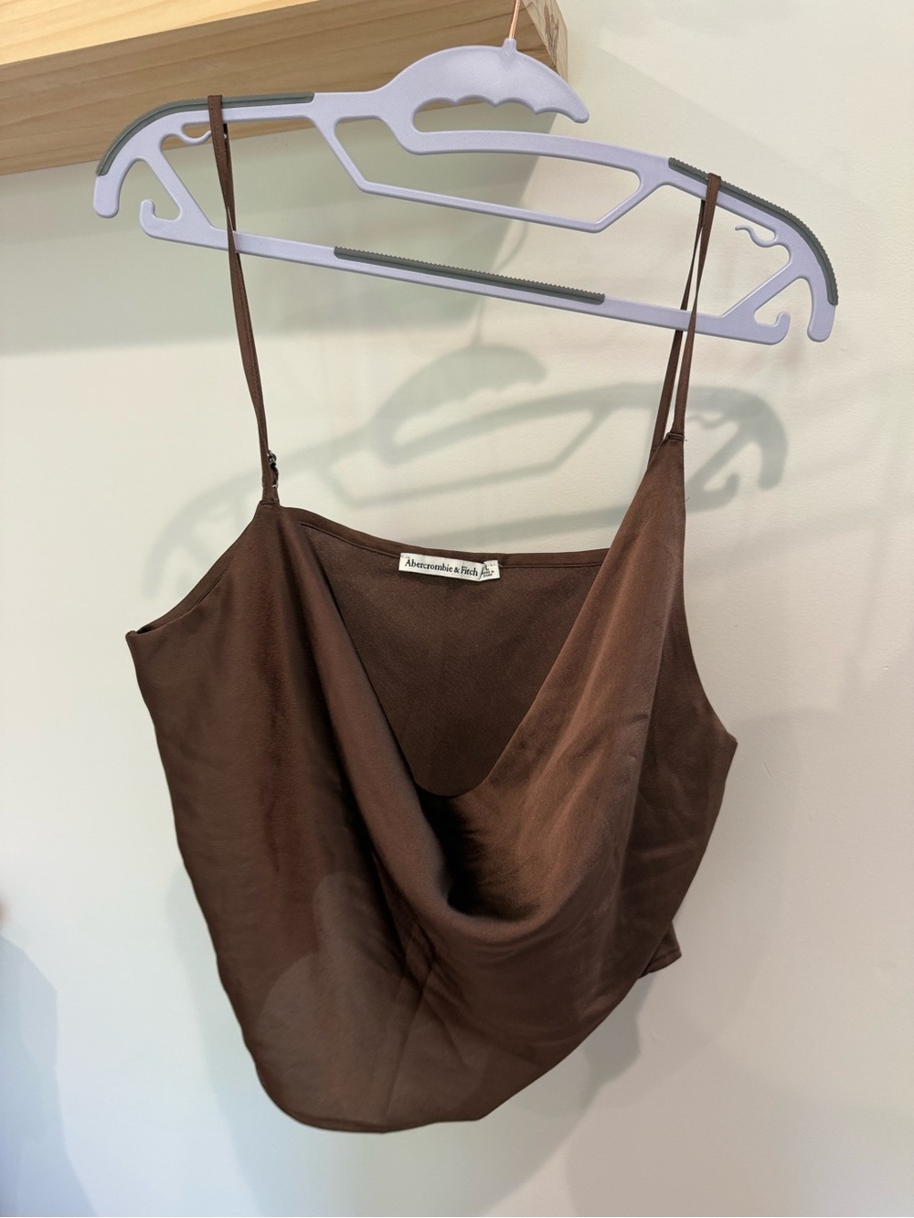 Abercrombie & Fitch Brown Satin Cowl Camisole